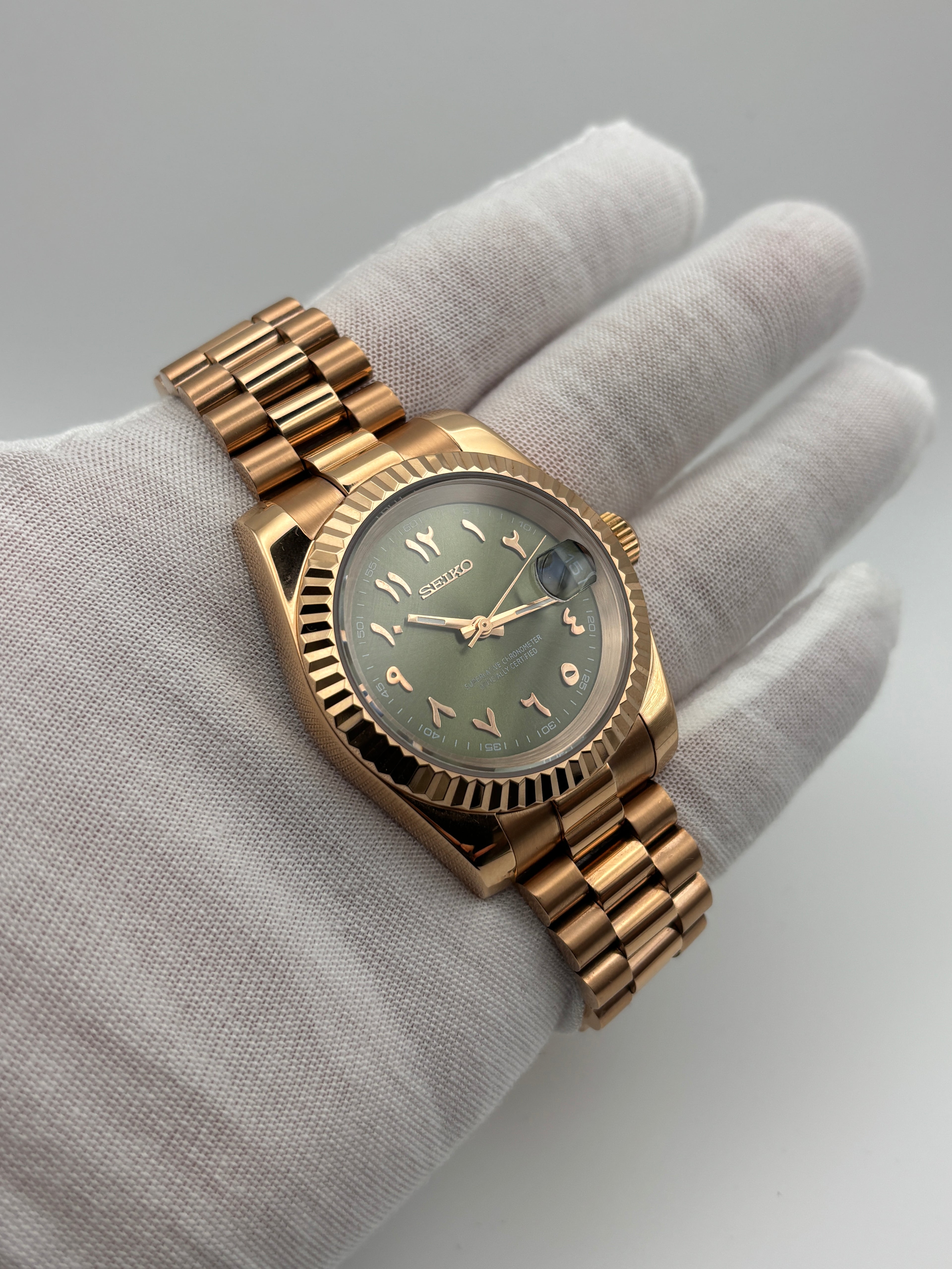 Date Just Arabic Dial Olive