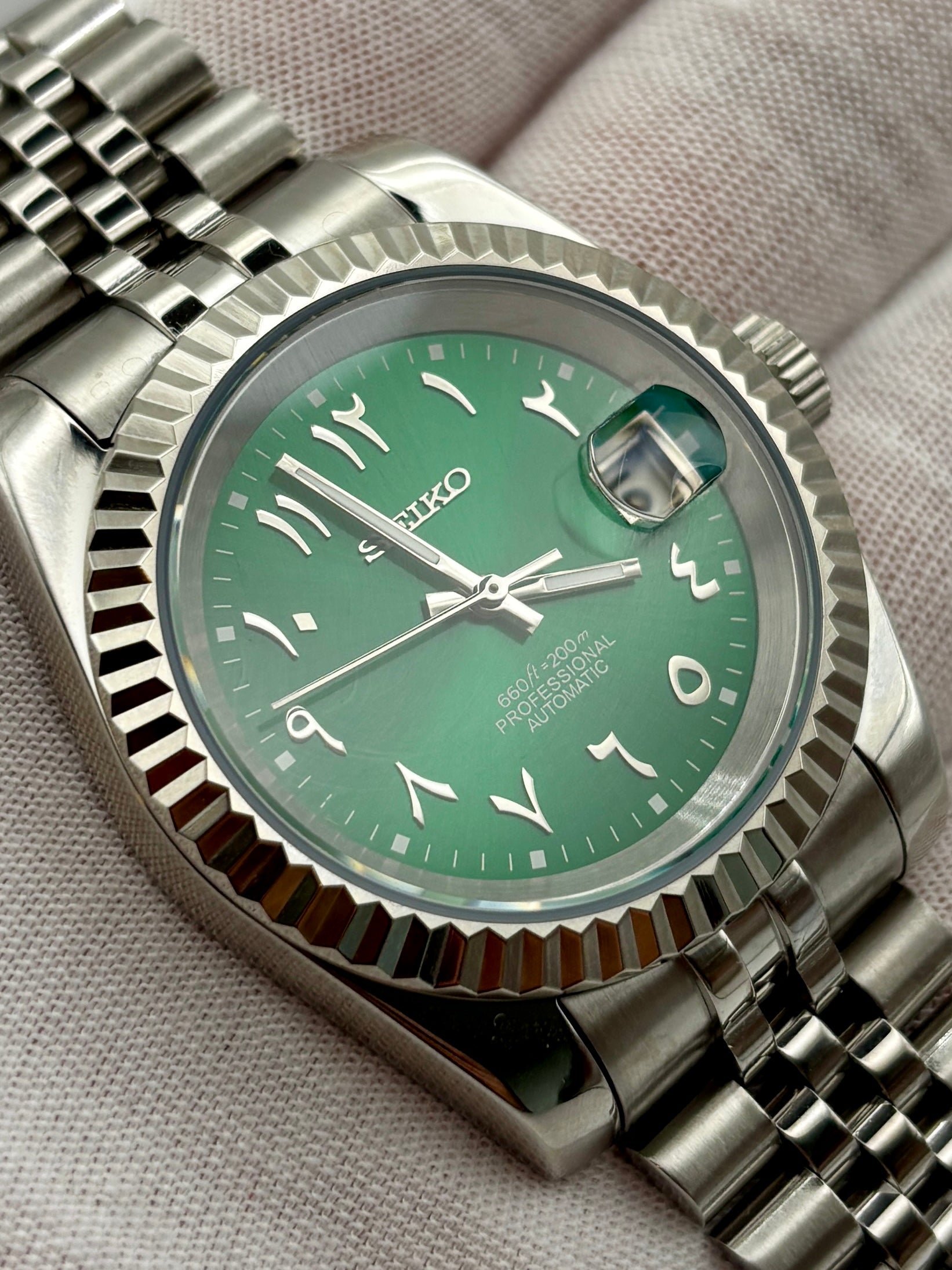 Date Just Arabic Dial Vert