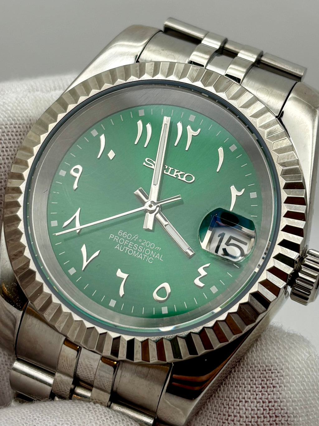 Date Just Arabic Dial Vert