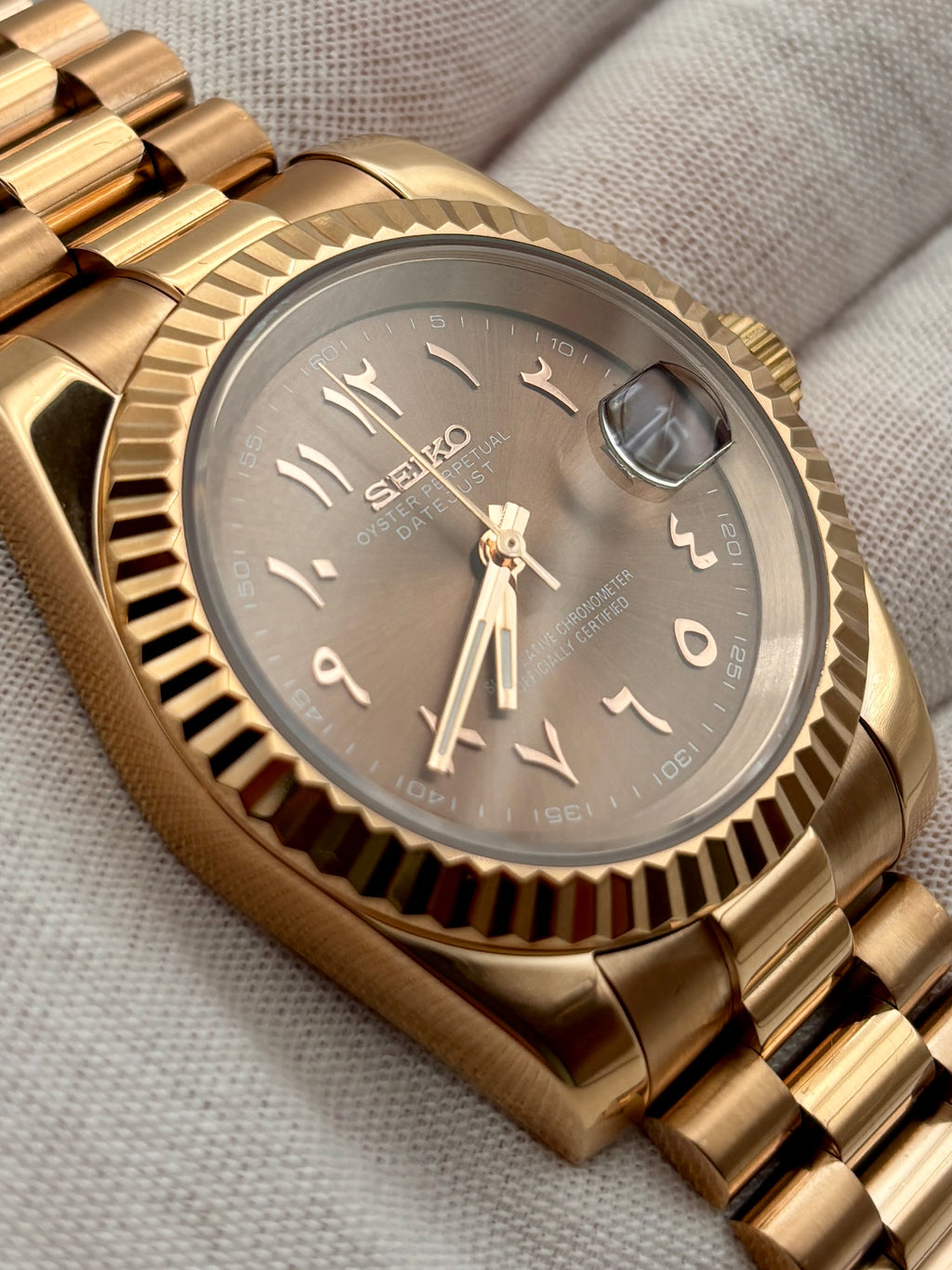 Date Just Arabic Dial Chocolat