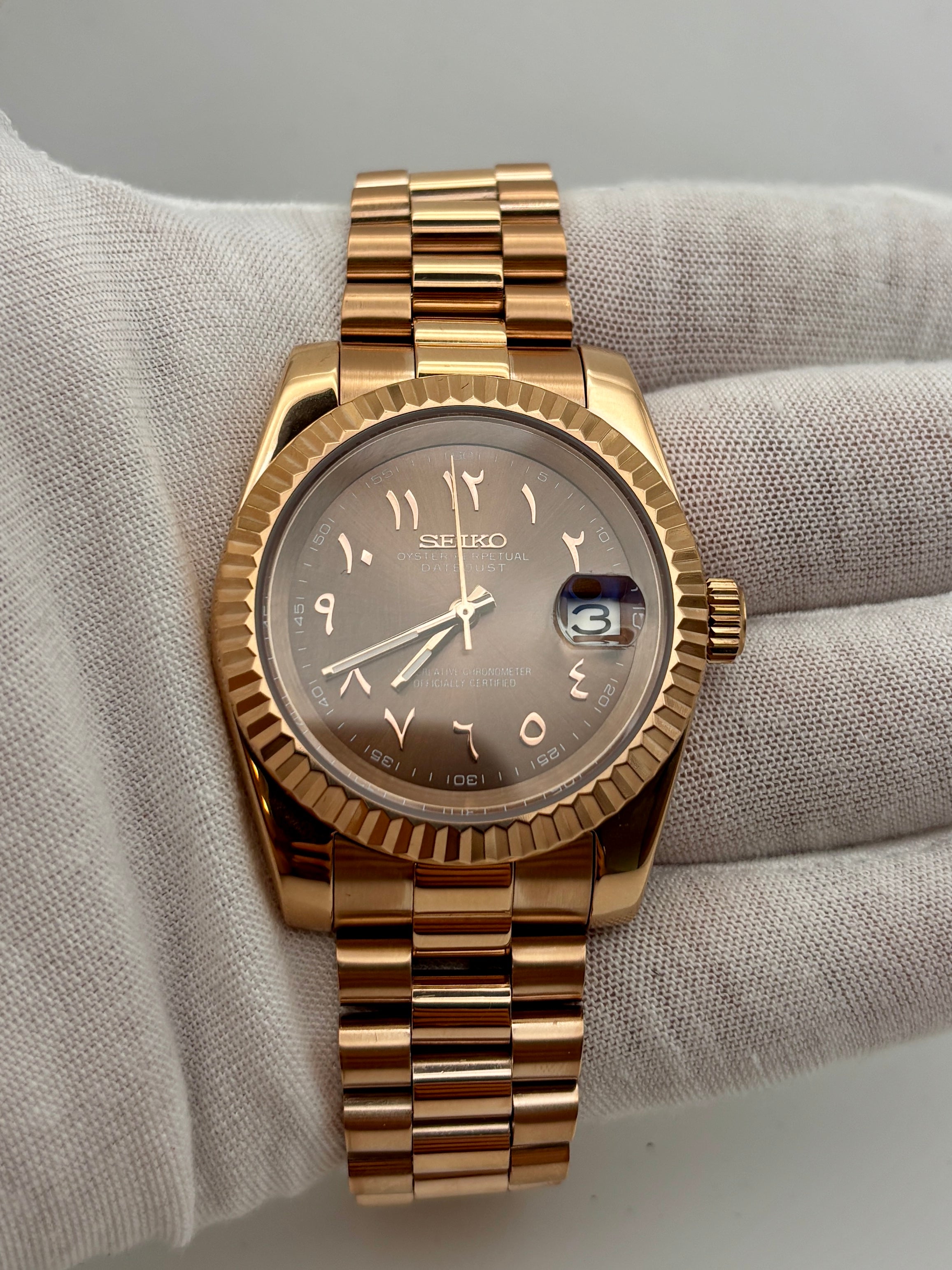 Date Just Arabic Dial Chocolat