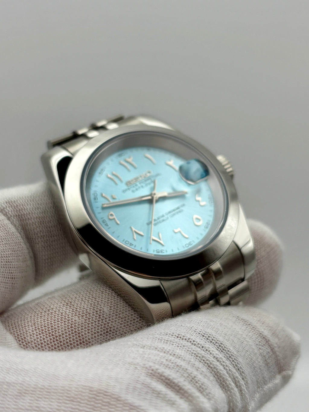 Date Just Arabic Dial Tiffany Bleu