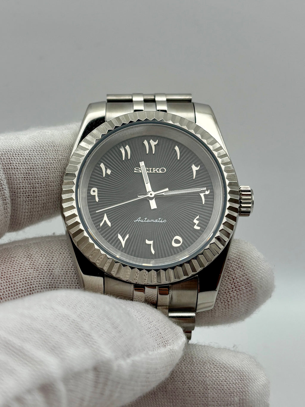 Date Just Arabic Dial Noir