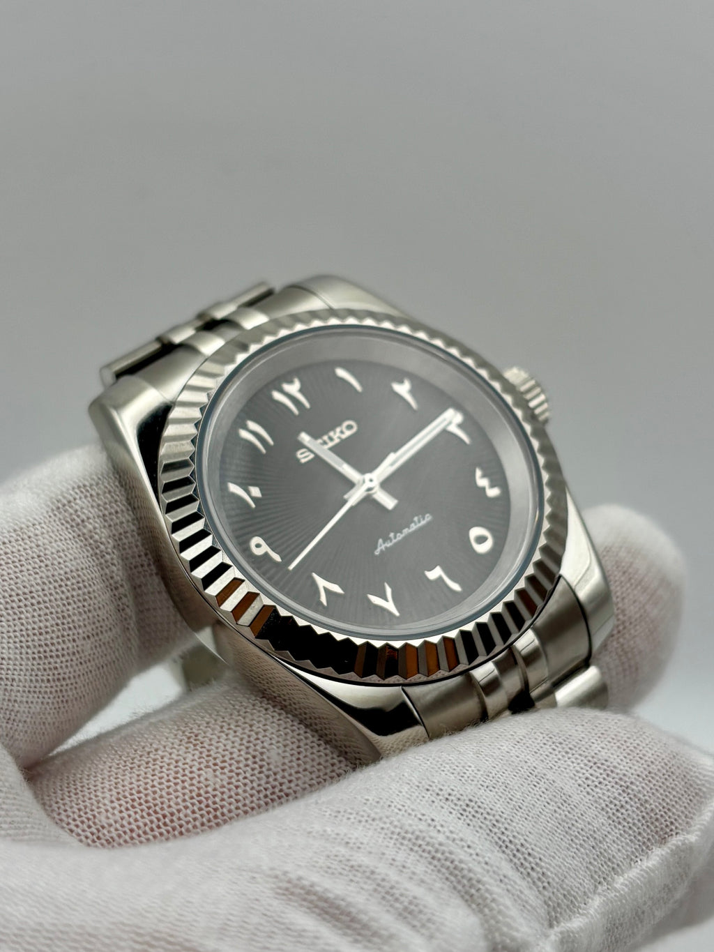 Date Just Arabic Dial Noir