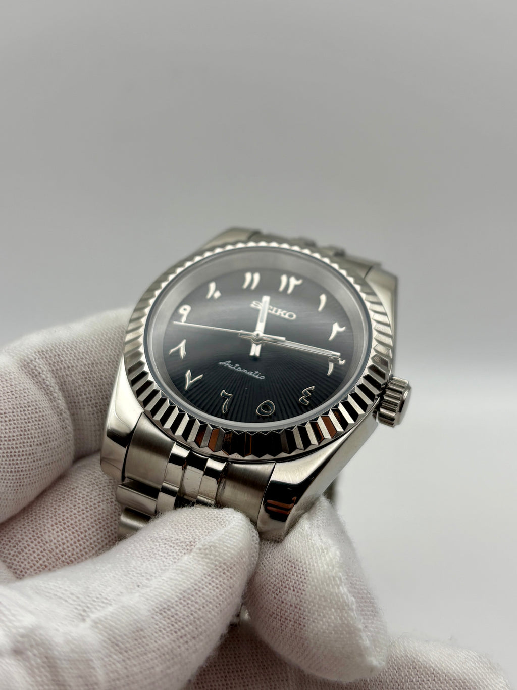 Date Just Arabic Dial Noir