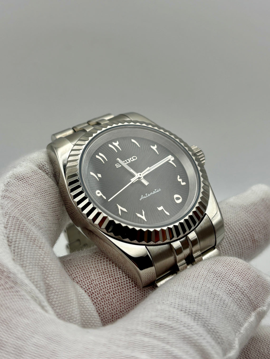 Date Just Arabic Dial Noir