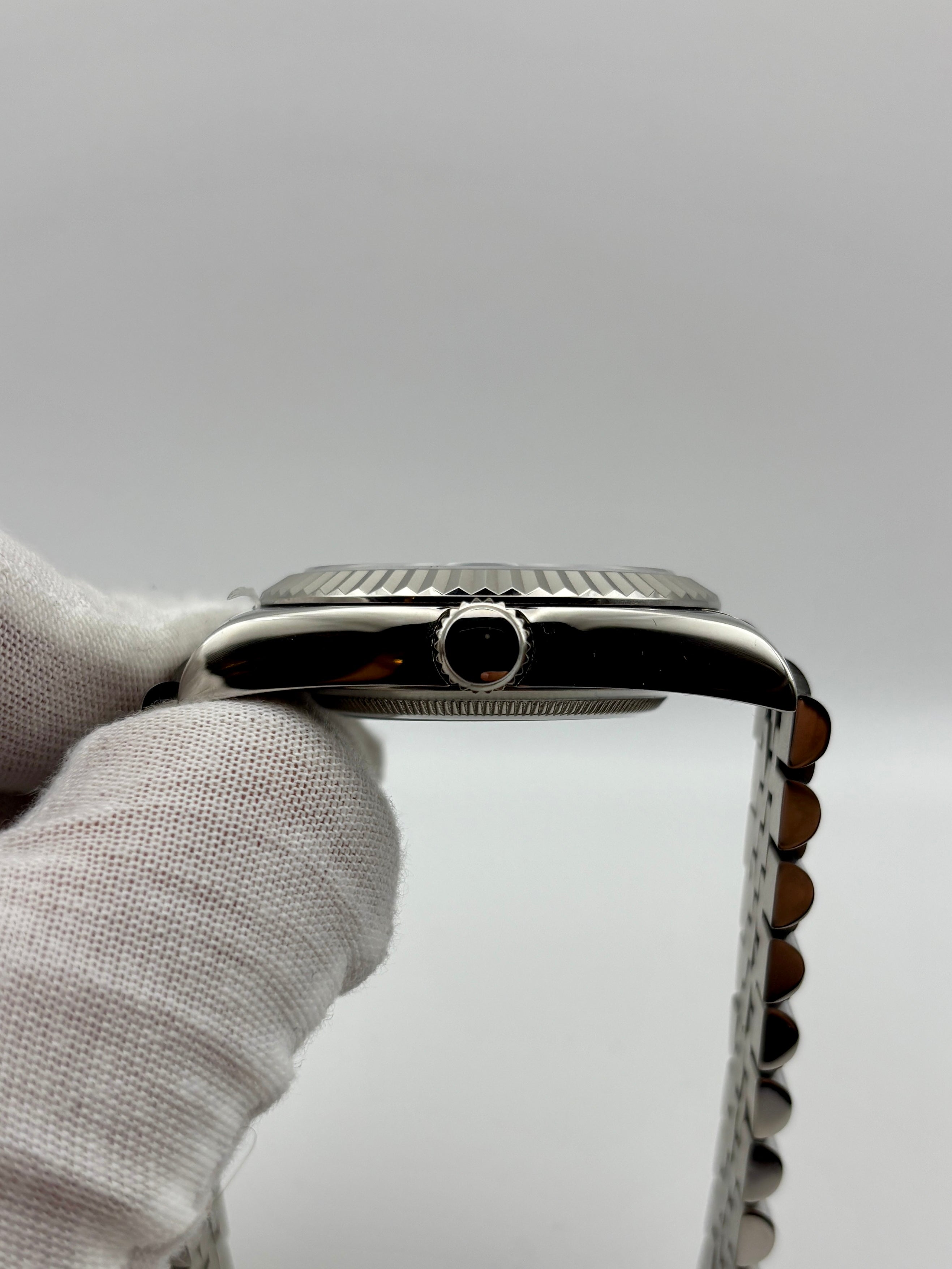 Date Just Arabic Dial Blanc