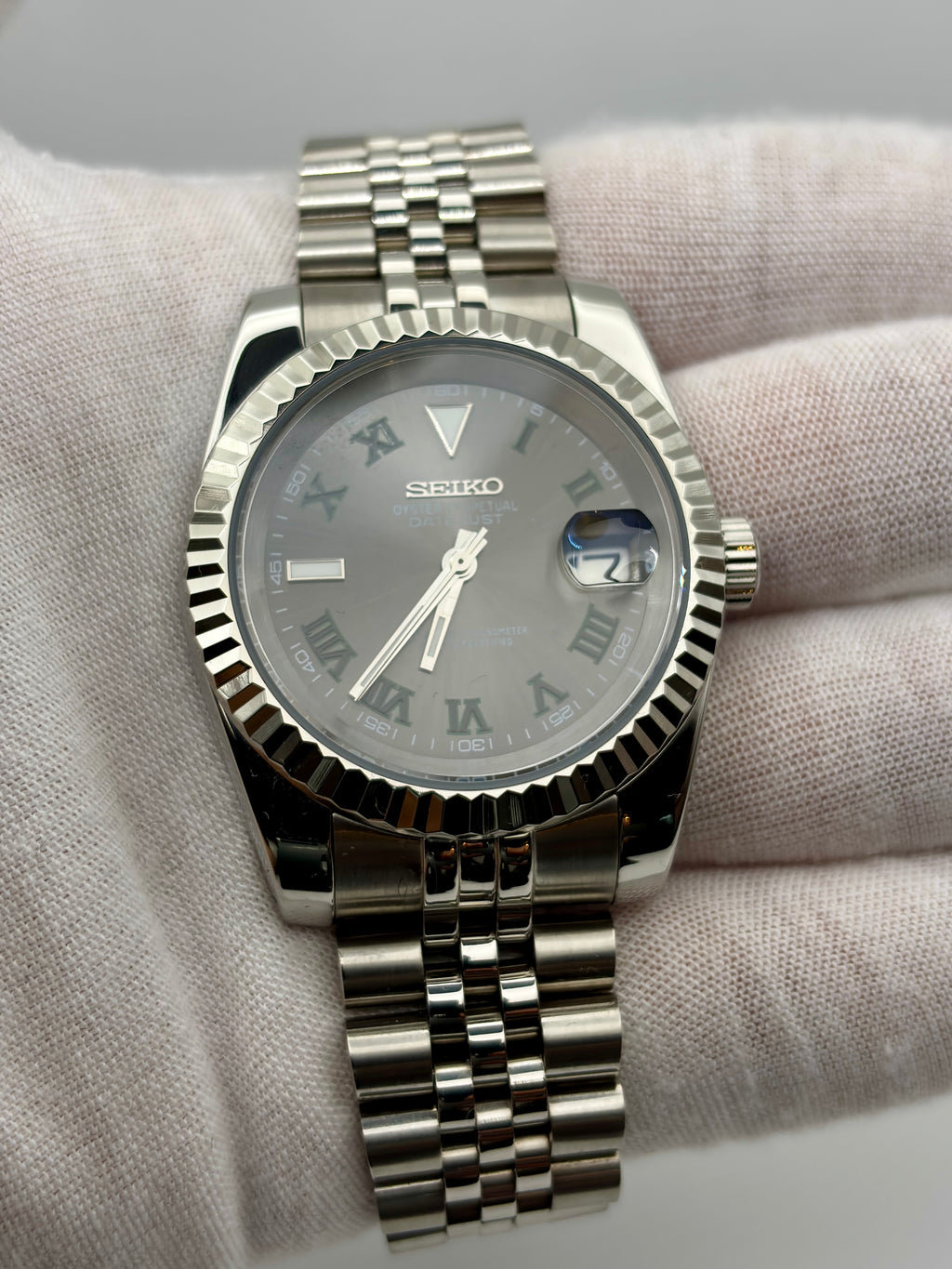 Date Just Wimbledon Roman Dial