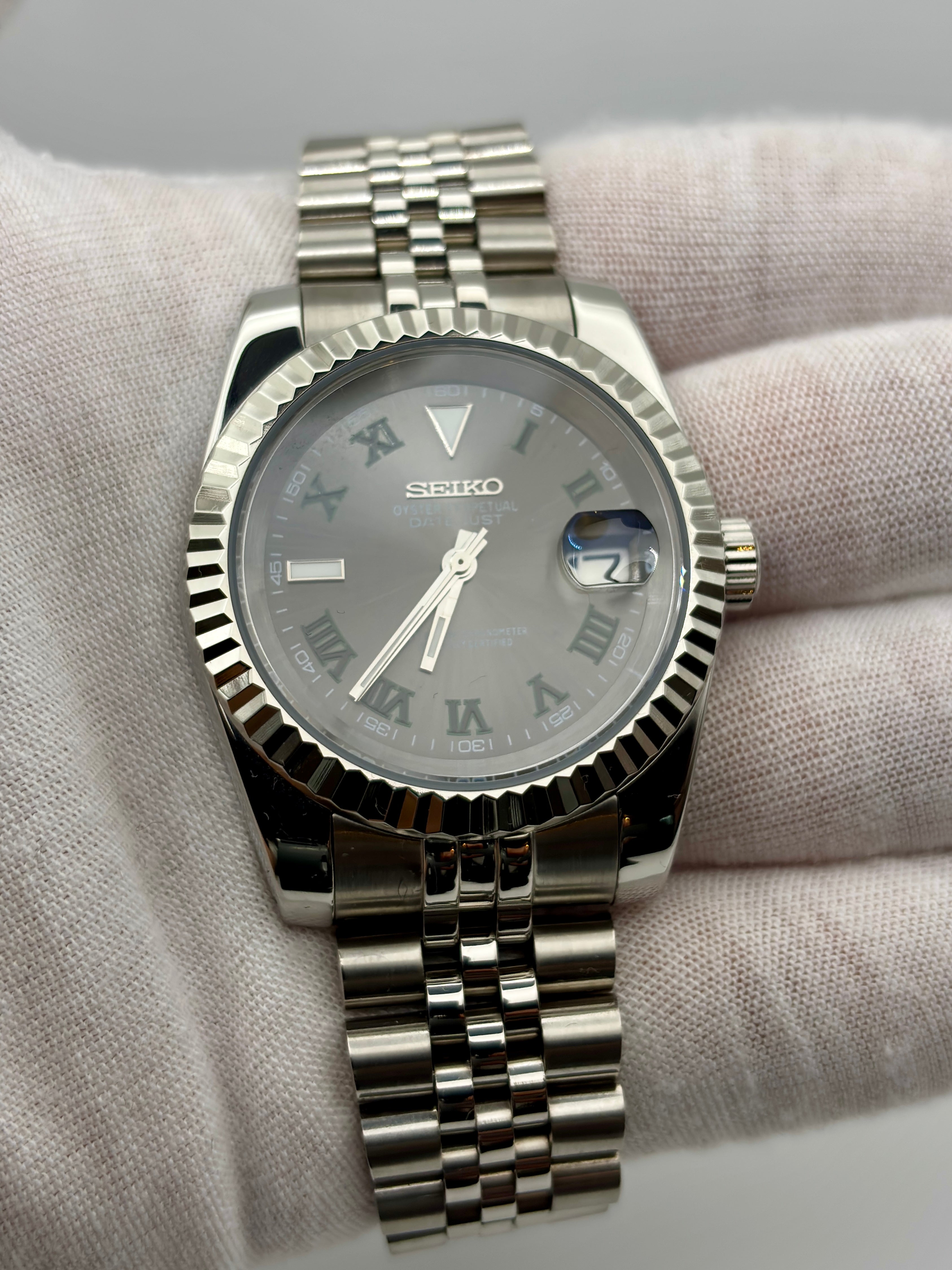 Date Just Wimbledon Roman Dial