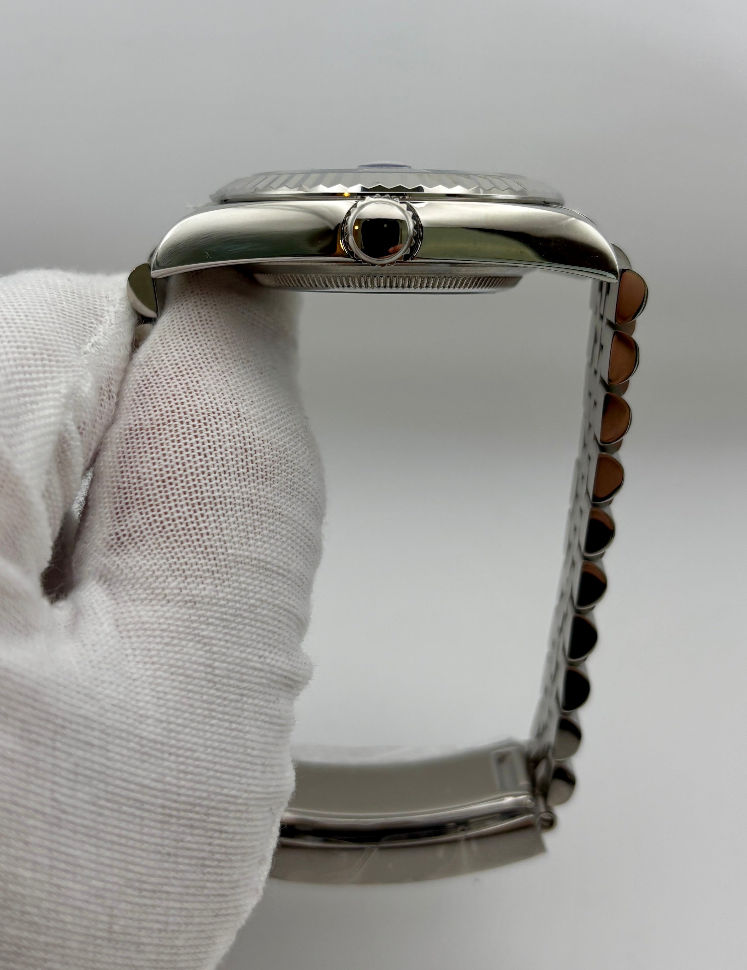 Date Just Arabic Dial Bleu